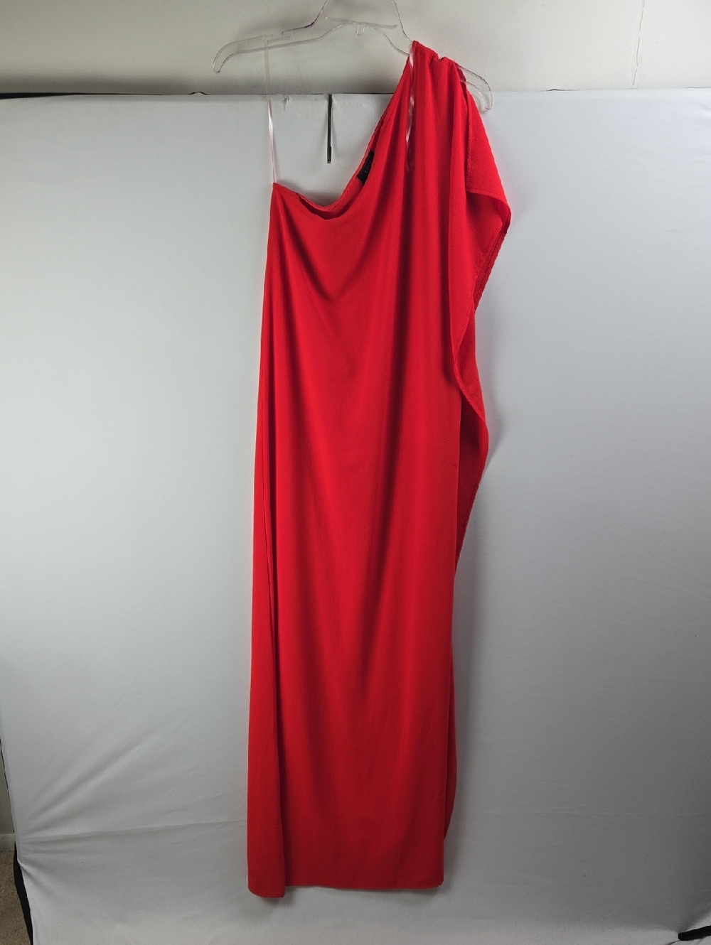 Vici Red One-Shoulder Draped Women's Maxi Dress Sz Small Elegant Classy